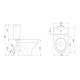 Унитаз-компакт Sanita Форвард белый сиденье полипропилен косой выпуск 1.P205.2.S00.00B.F