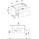 Тумба под умывальник Keuco Royal Reflex 796х487х450 мм трюфель 34060140000