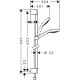 Душевой гарнитур Hansgrohe Croma Select S Multi 65 см белый/хром 26560400