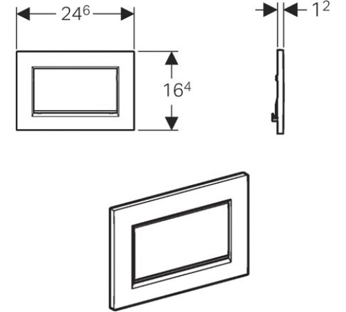 Клавиша смыва Geberit Sigma 30 смыв-стоп белый/хром 115.893.KJ.1