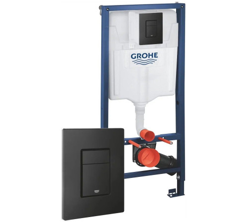 Система инсталляции для подвесного унитаза GROHE Solido 3 в 1 с панелью смыва 38966KF0 матовый черный 38811KF0