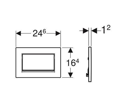 Клавиша смыва Geberit Sigma 30 смыв-стоп черный матовый/хром 115.893.14.1