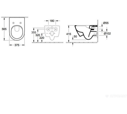 Унитаз подвесной Villeroy & Boch Subway 2.0 DirectFlush с сиденьем Soft Closing 5614R201