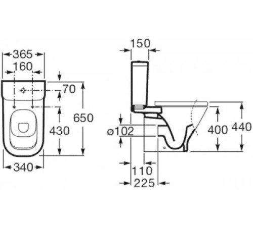 Бачок для унитаза Roca The Gap 34147000Y
