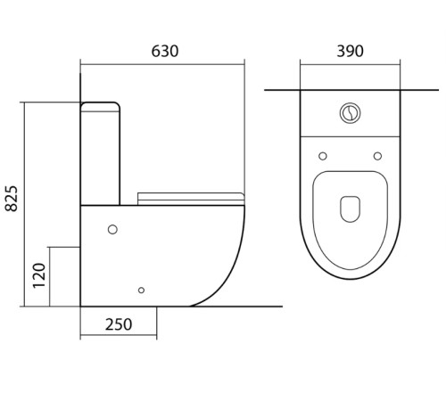 Унитаз-компакт напольный безободковый Aquatek Европа горизонтальный выпуск сиденье микролифт AQ2903-00