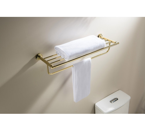 Полка для полотенец Aquanet Классик полированное золото AQ4515PG