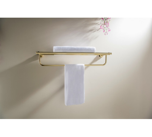 Полка для полотенец Aquanet Классик полированное золото AQ4515PG