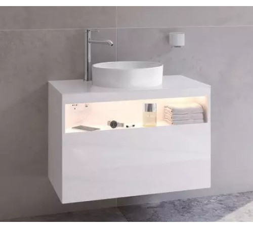 Тумба под умывальник KEUCO Stageline 800x550x490 мм 1 ящик подсветка розетка USB белый 32864300100