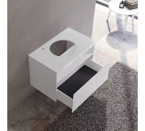 Тумба под умывальник KEUCO Stageline 800x550x490 мм 1 ящик подсветка розетка USB белый 32864300100