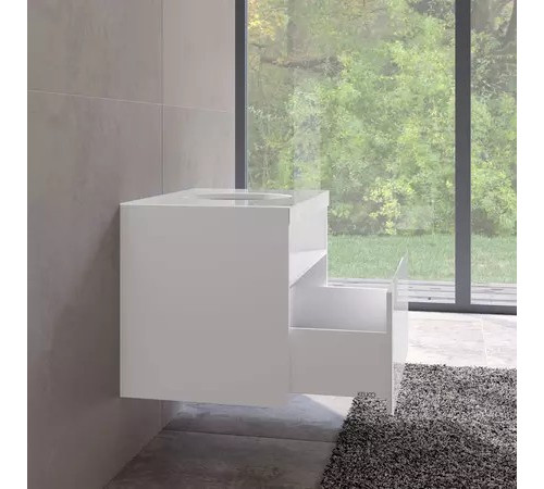 Тумба под умывальник KEUCO Stageline 800x550x490 мм 1 ящик подсветка розетка USB белый 32864300100