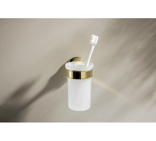 Стакан с держателем Aquanet Классик полированное золото AQ4527PG