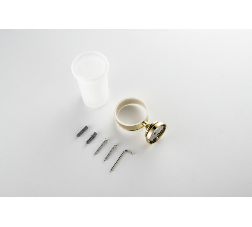 Стакан с держателем Aquanet Классик полированное золото AQ4527PG