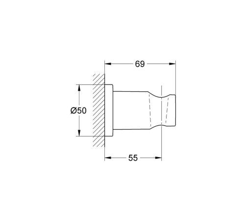 Настенный держатель для душа Grohe Rainshower холодный рассвет матовый 27074GN0