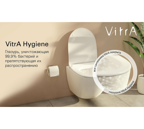 Комплект 4 в 1 VitrA Normus унитаз подвесной с инсталляцией и панелью белый глянец 9773B003-7207
