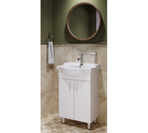 Тумба напольная Sanita Luxe Идеал 520х820х330 мм белая IDLSACW56013F1