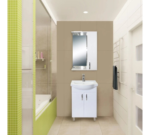 Тумба напольная Sanita Luxe Идеал 520х820х330 мм белая IDLSACW56013F1