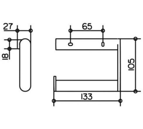Держатель для туалетной бумаги KEUCO PLAN хром 14962010000