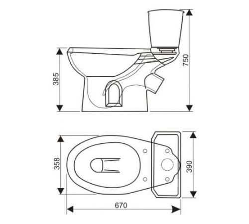 Унитаз-компакт Santek Элисса Стандарт косой выпуск нижний подвод синий 43355110202