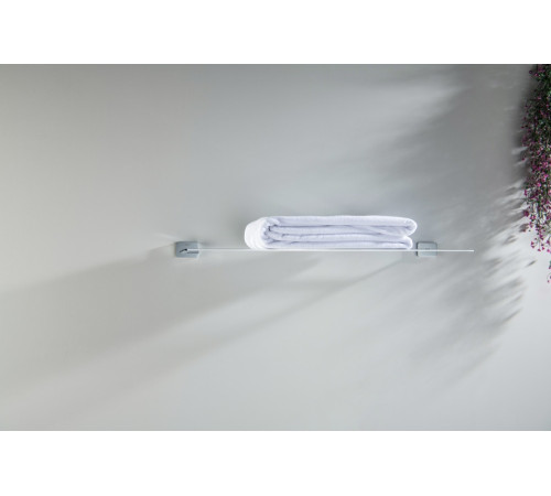 Полка для полотенец с держателем Aquatek Libra хром AQ4322CR