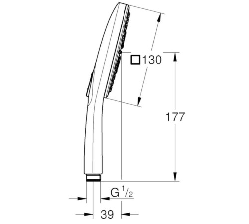 Ручной душ GROHE Rainshower SmartActive Cube 130 III хром 26582000