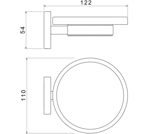 Мыльница Aquanet Европа хром AQ4103CR