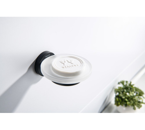 Мыльница Aquanet Европа матовый черный AQ4103MB