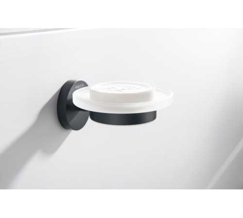 Мыльница Aquanet Европа матовый черный AQ4103MB