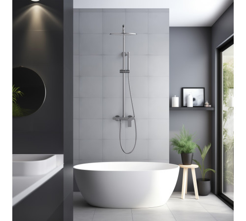 Душевая система со смесителем для ванны Aquanet Лира 300 мм хром AQ2440CR