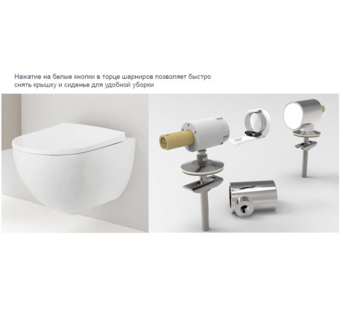 Сиденье для унитаза Geberit Acanto Slim с микролифтом быстросъемное белое 500.605.01.2