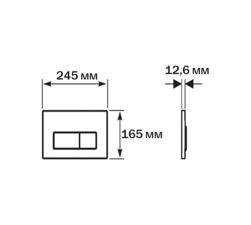 Панель смыва Berges Pneumo S белая глянец PNS-0000006