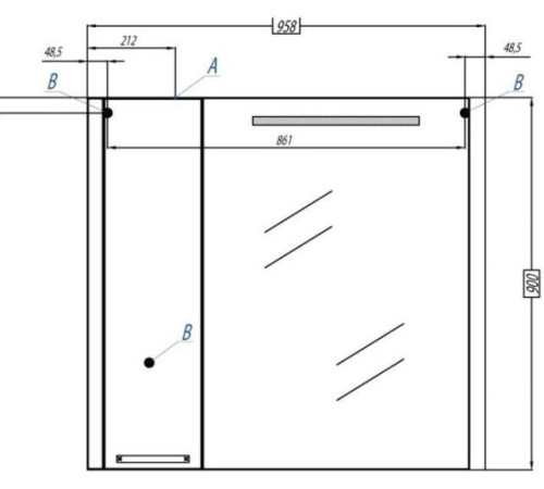 Зеркало-шкаф AQUATON Брайтон 100 венге 1A176702BR500