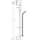Штанга для душа Hansgrohe UnicaC 90 см хром 27615000