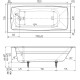 Ванна чугунная Wotte Vector 1700х750х445 мм Vector 1700x750