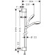 Душевой гарнитур Hansgrohe Croma Select S Vario 90 см белый/хром 26572400