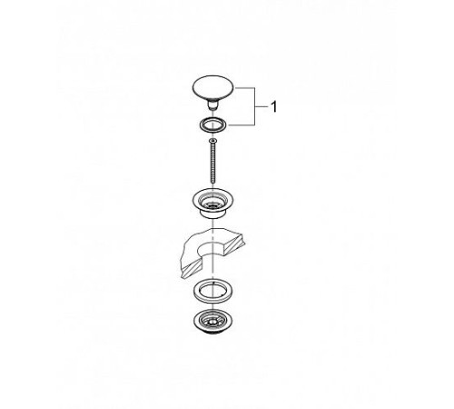 Донный клапан VitrA Origin матовый золотой 65807GN0