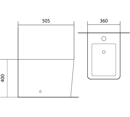 Биде напольное Aquanet Libra New 560х370х400 мм AQ1266N-00