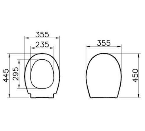 Сиденье для унитаза универсальное VitrA микролифт дюропласт 84-003-019