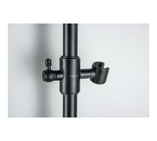 Душевой гарнитур Aquanet Классик 1jet 65 см матовый черный AQ2020MB