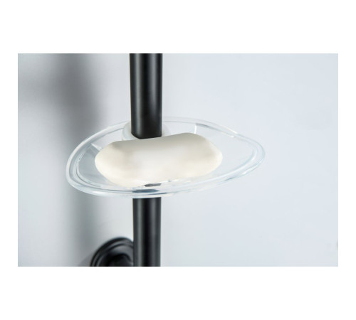 Душевой гарнитур Aquanet Классик 1jet 65 см матовый черный AQ2020MB