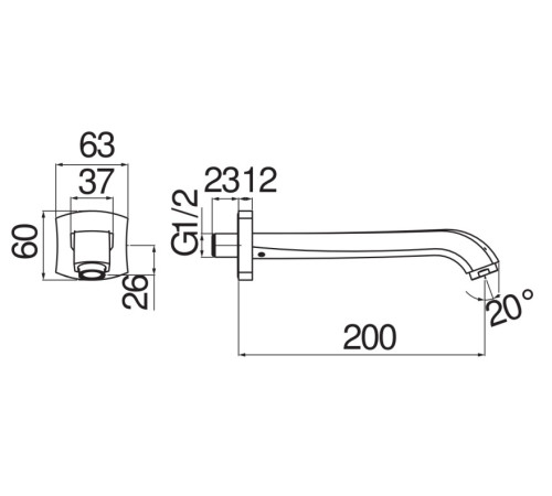 Излив Avenue золото AV00158/41GDP