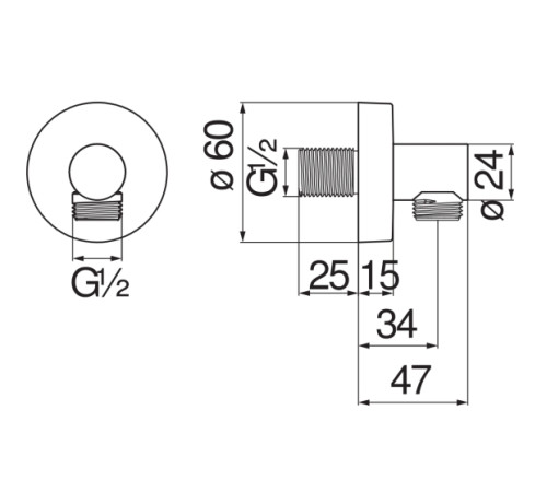 Шланговое подсоединение Paffoni матовый черный AD150/12BM