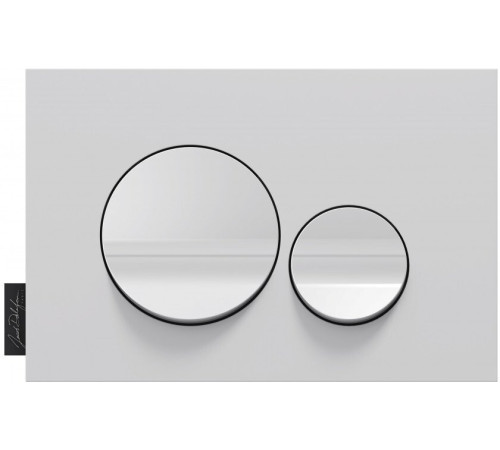 Панель смыва Jacob Delafon круглый дизайн матовый белый/глянцевый белый E20859-00-MWH