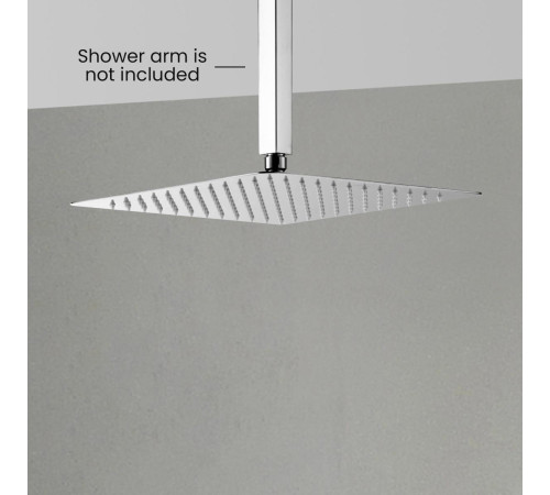 Верхний душ Aquanet AQ2074CR квадратный 300х300х2 мм хром AQ2074CR