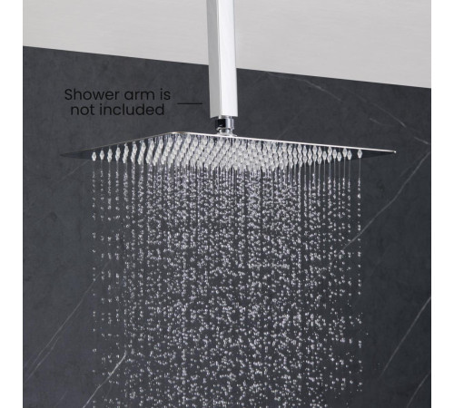 Верхний душ Aquanet AQ2074CR квадратный 300х300х2 мм хром AQ2074CR