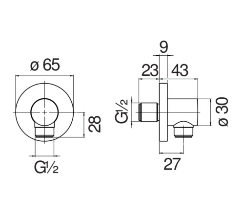 Шланговое подсоединение Paffoni красное золото AD150/12RCP