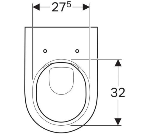 Унитаз подвесной Geberit Acanto Rimfree 510х355 мм белый 500.600.01.2