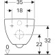 Унитаз подвесной Geberit Acanto Rimfree 510х355 мм белый 500.600.01.2