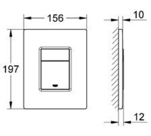 Панель смыва для унитаза GROHE Skate Cosmopolitan 3 режима смыва альпин-белый 38732SH0