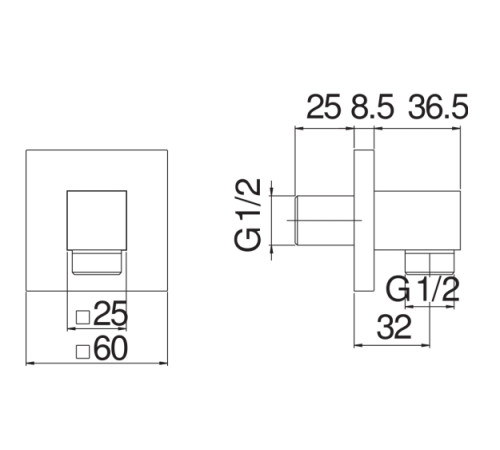 Шланговое подсоединение Paffoni матовый черный AD150/3BM