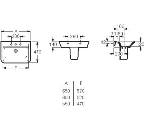 Полупьедестал Roca The Gap 337471000